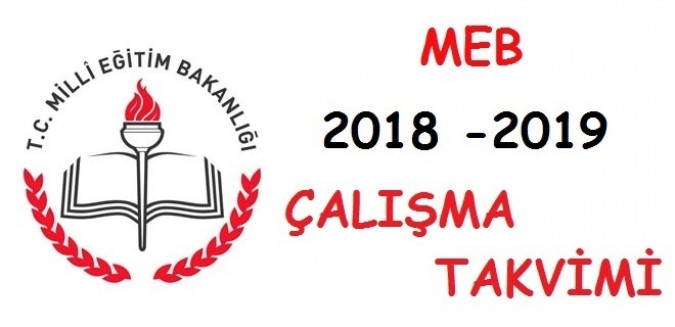 2018-2019 MEB İŞ GÜNÜ TAKVİMİ