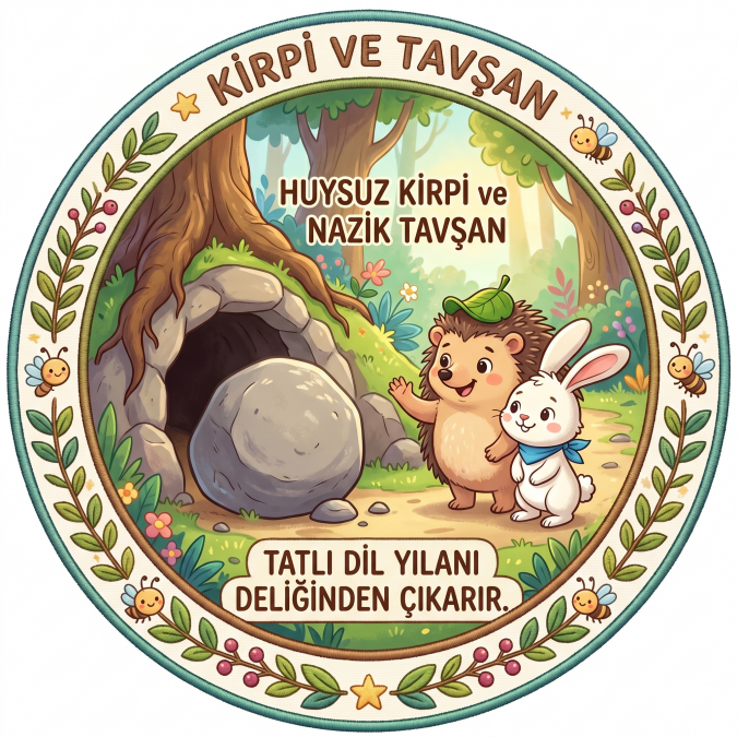 2. Sınıf Okuma Anlama Metni – Huysuz Kirpi ve Nazik Tavşan