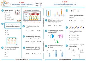 1. SINIF MATEMATİK DEĞERLENDİRME SINAVI 2 - Seyit Ahmet Uzun – Eğitime ...